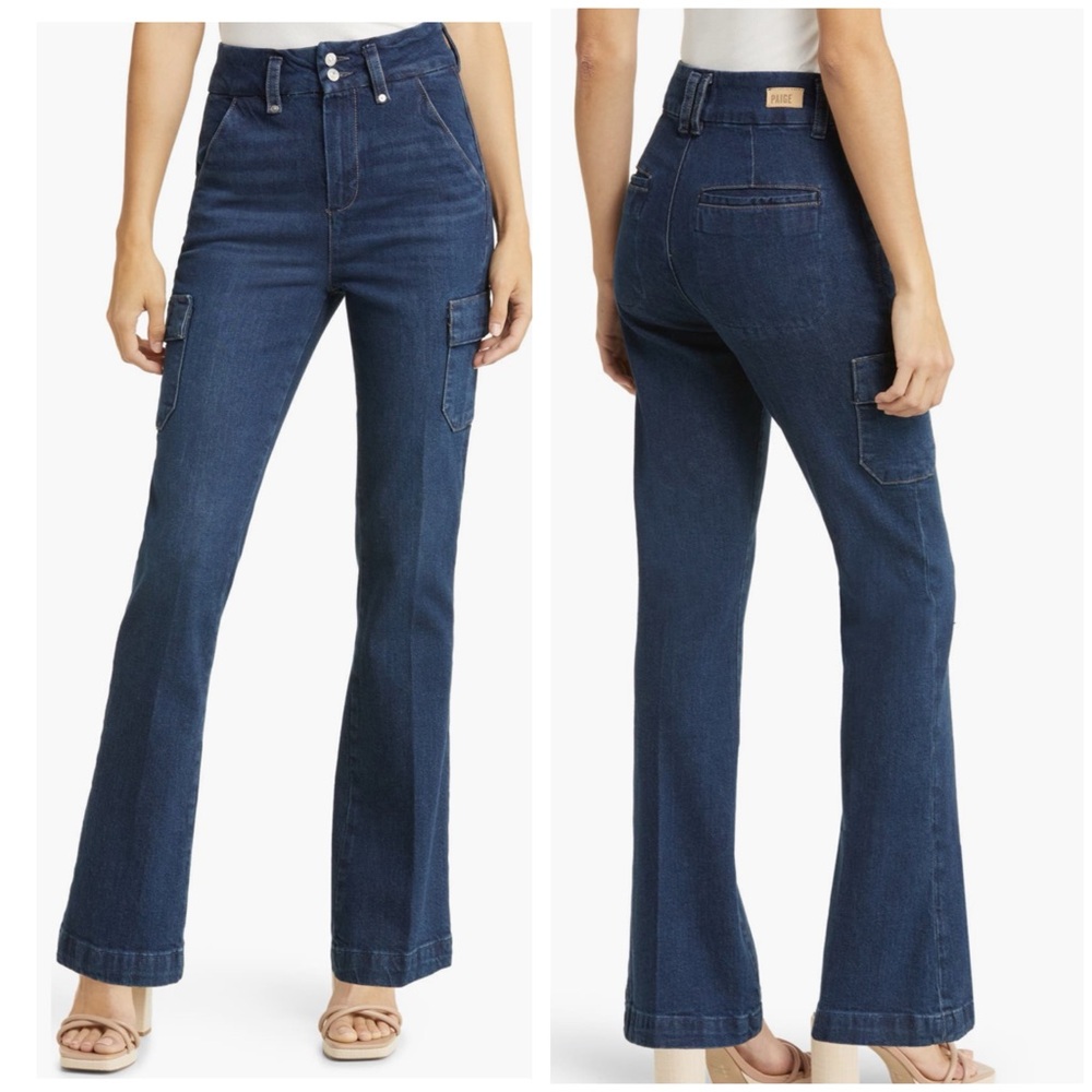 Paige Dion Cargo Trouser Flare Jeans